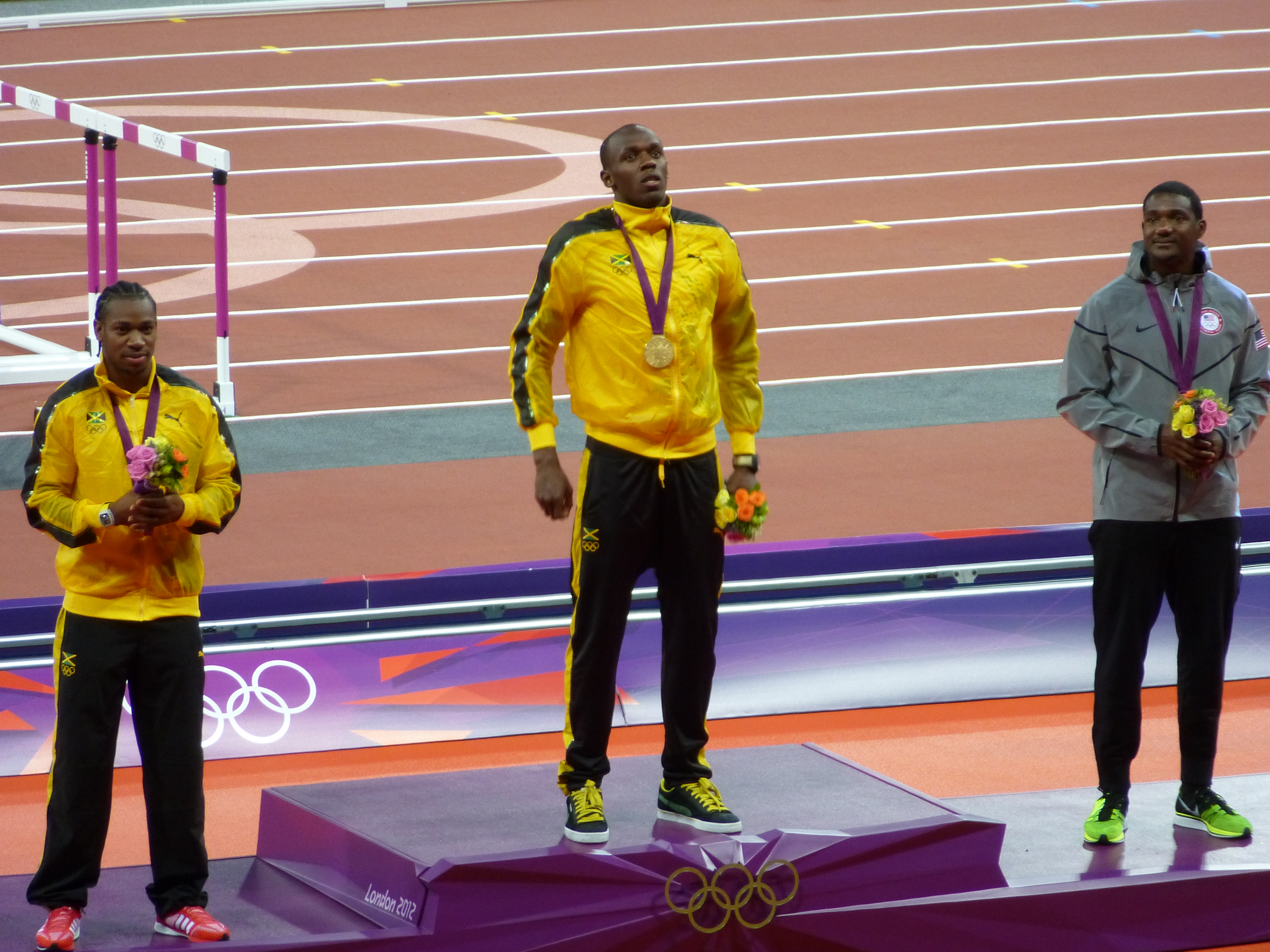 Usain Bolt médaillé d'or du 100 m